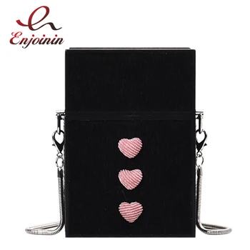 

6 Colors Faux Fur Mini Box Design Women Fashion Party Shoulder Bag Handbag Clutch Bag Ladies Chain Purse Crossbody Bag Totes