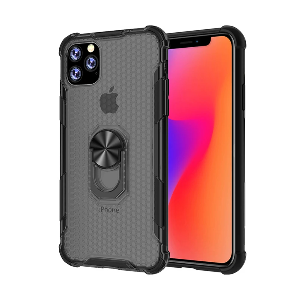 Magnetic Ring Holder Case For iPhone 11 Pro XS MAX XR X 360 Rotating Buckle Clear Hard Back Cover 7 8 6 6S Plus |