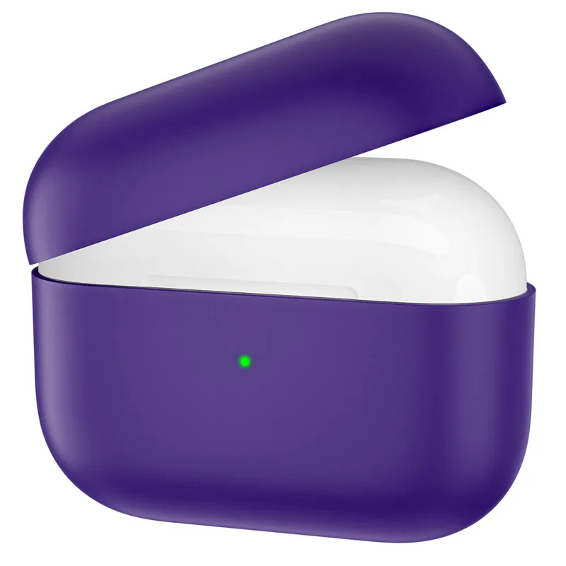 Deep purple 10 шт. силиконовый чехол для Airpods Pro Мягкий беспроводной Bluetooth наушники защитный чехол для Apple Airpods Pro Аксессуары - Цвет: Deep purple
