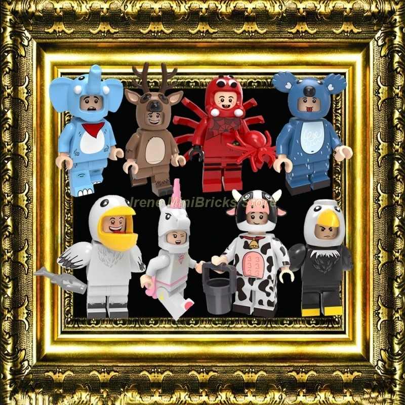 

Cartoon Anime Cute Animal Unicorn Koala Elephant Figures Birthday Gift Building Blocks Bricks Toys for Children Baby Education