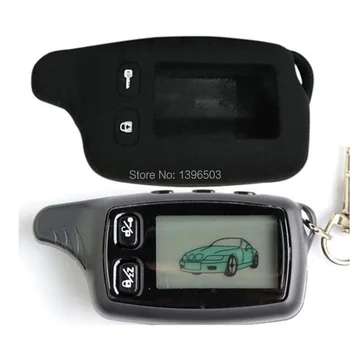 

TW9030 LCD Remote Control Keychain +Silicone Case for Russian Two way car alarm Tomahawk TW-9030 TW-9020 TZ7010 TZ9020 LR-950LE