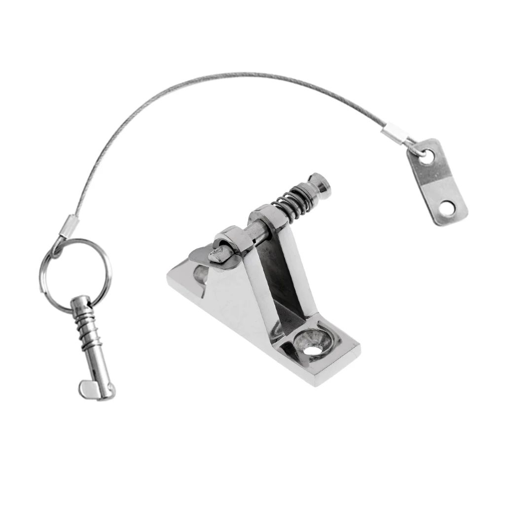 316 Stainless Steel Quick Release Pin Lanyard with Boat Deck Hinge
