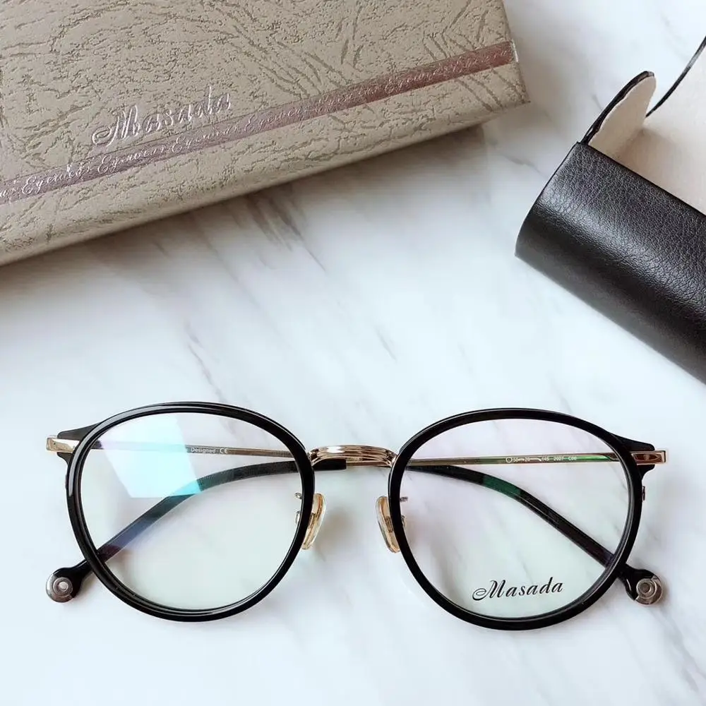 Vintage Optical Glasses Frame Glasses Frame Men And Women Round Glasses Classic Full Optical Prescription Glasses Frame - Frame Color: C06