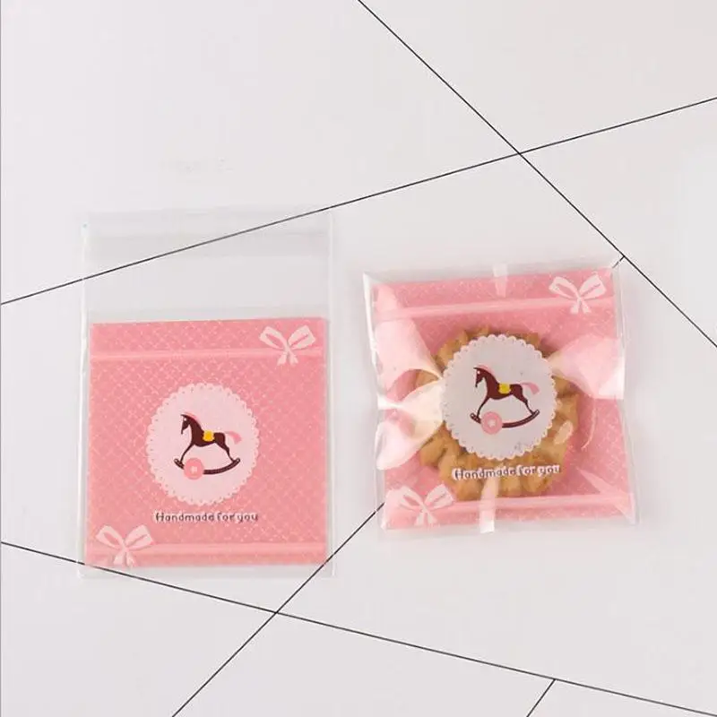 25 шт. прозрачная сумка для печенья самоклеящиеся пакеты спасибо коробочки для сладостей Креативные Свадебные хорошие сумки для дня рождения - Цвет: Белый