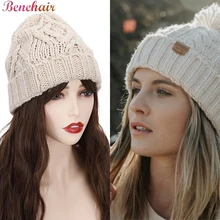 

Benehair Unisex Hat Cotton Blends Solid Warm Soft HIP HOP Knitted Hats Men Wool Winter Caps Women's Skullies Beanies For Girl