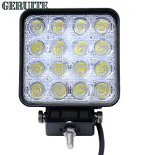48 Вт квадратный светодиодный прожектор Автомобильная световая балка Рабочая точечная лампа для автомобиля-Стайлинг H7 H4 Светодиодный прожектор для внедорожника ATV SUV для грузовика мотоцикла