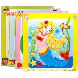 Juego de pegatinas de mosaico de 10 piezas para niños y niñas, Kits de arte, juguetes de dibujo, regalos de Educación Temprana Preescolar, juguetes de pintura artesanal