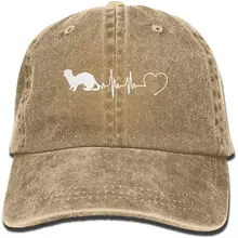 Хорьки сердцебиение взрослая джинсовая уличная спортивная кепка регулируемая бейсболка