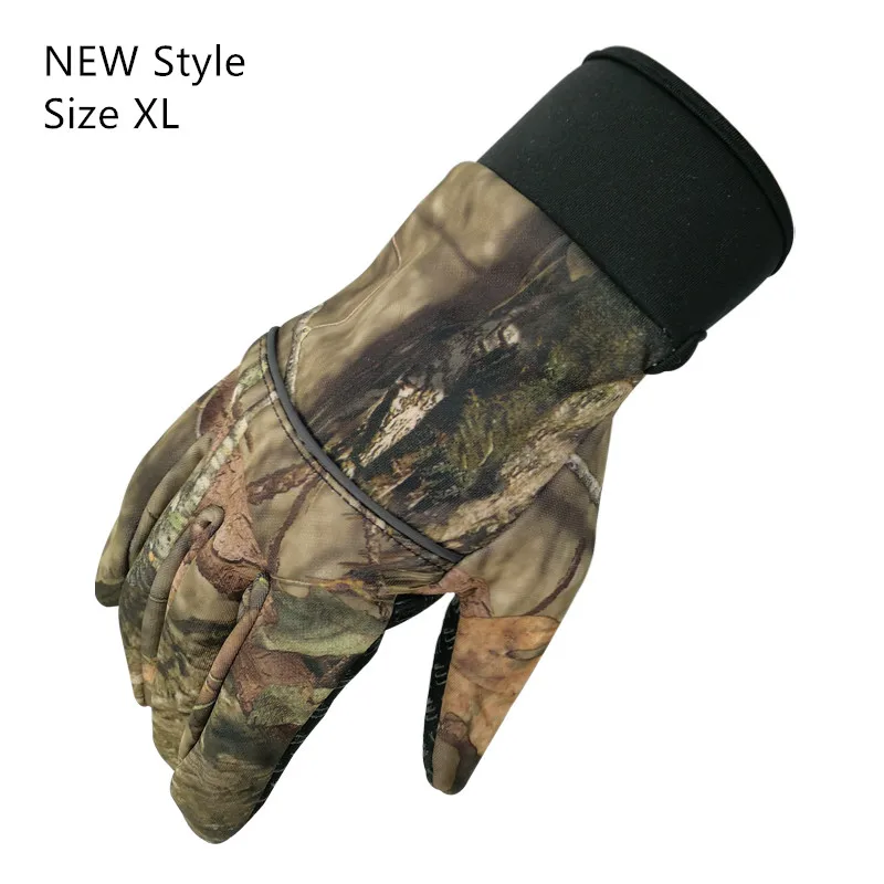 Осенне-зимние уличные бионические камуфляжные перчатки для охоты, сохраняющие тепло перчатки с двумя пальцами, противоскользящие перчатки для верховой езды, перчатки унисекс