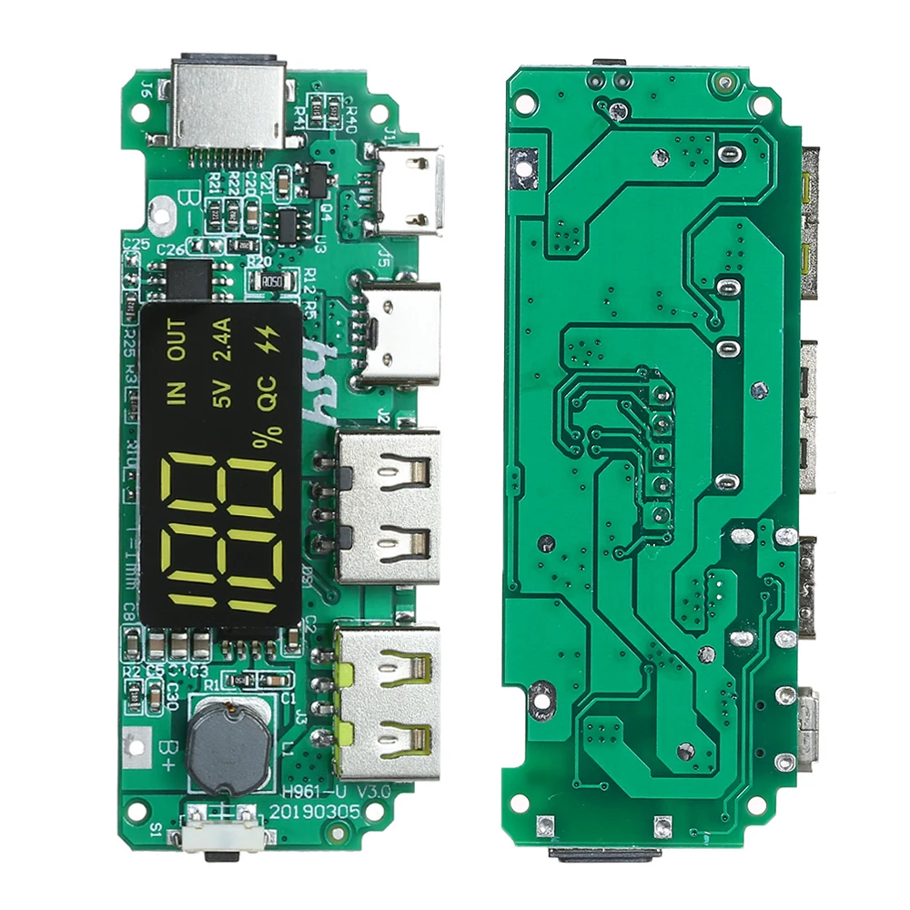 Мобильный Банк питания зарядное устройство плата управления Micro USB полимерная литиевая батарея зарядная плата DIY Повышающий Модуль 5 шт/10 шт