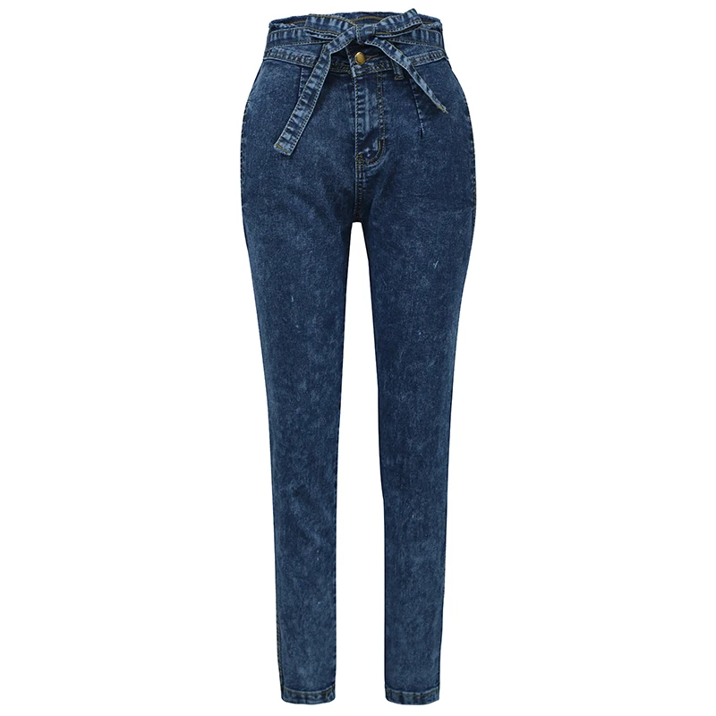 Мoднoe клeтчaтoe Размеры брюки Для Женщин Осенние однотонные джинсы высокого пояса стрейч Bodycon кисточкой пуш-ап 2019