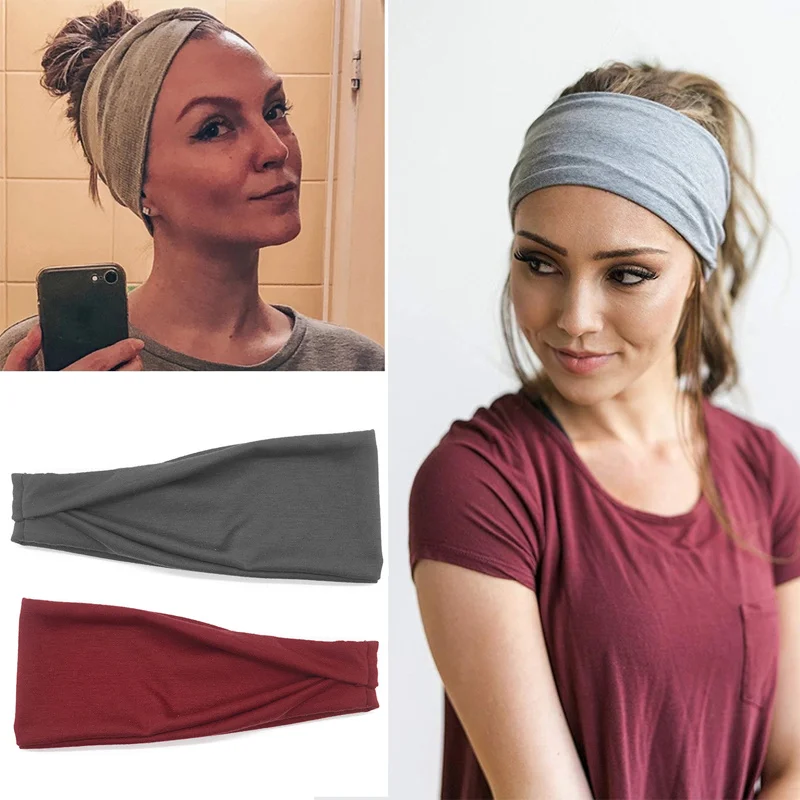 Bandeau De Sport HHOOMY - Lot De 3 Couleurs, Anti-Transpiration, Unisexe - Pour Course, Yoga, Fitness