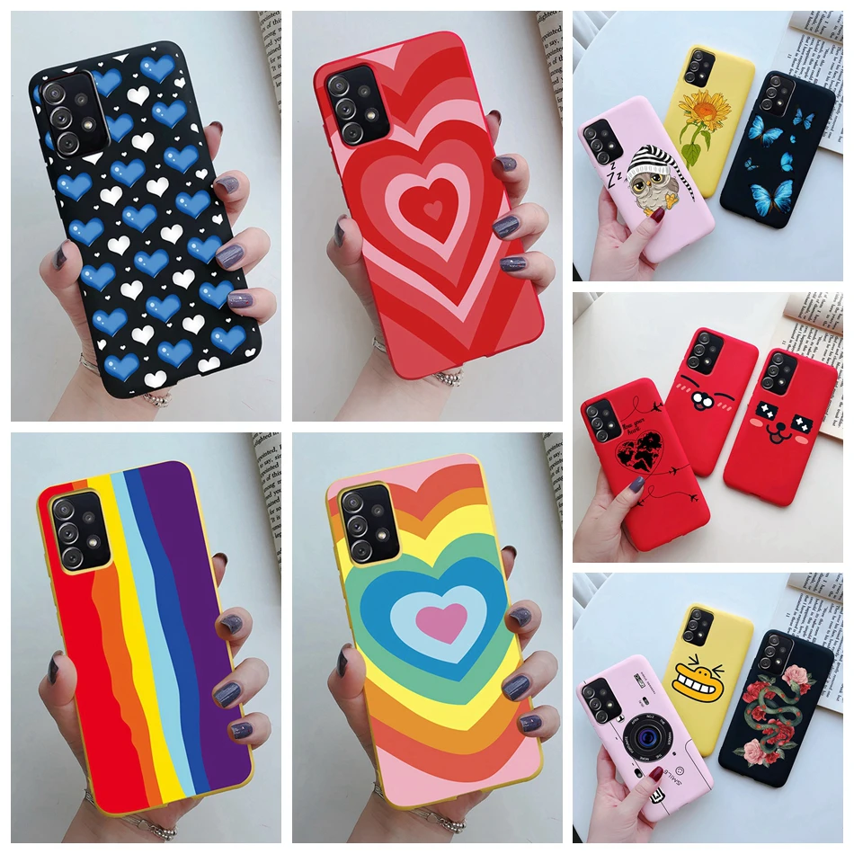 Per Samsung Galaxy A52S 5G Custodia Sm-A528B Arcobaleno Cuore Dipinto Copertura Del Telefono Coque Fundas Per Samsung A52 A 52 S 52 S 5G Custodia Morb