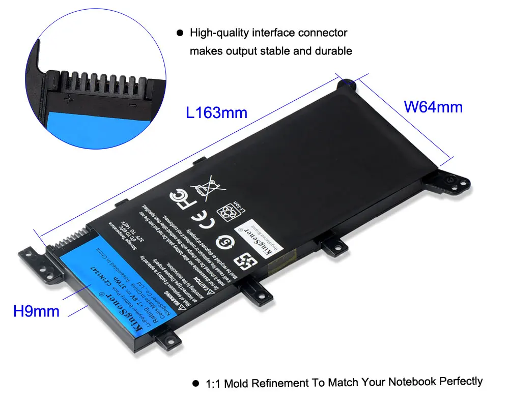 Аккумулятор KingSener для ноутбуков ASUS C21N1347 7 5 В 37 Вт/ч моделей X554L X555 X555L X555LA X555LD X555LN