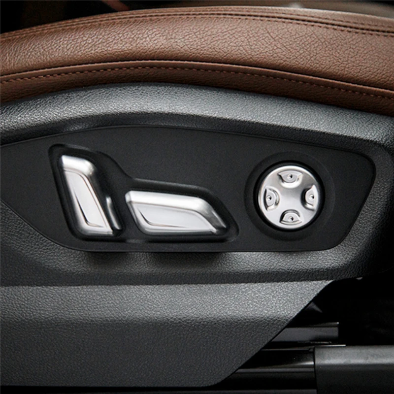 Для Audi Q7 4M, автомобильный Стайлинг, кнопка регулировки сиденья, накладка, рамка, наклейка, аксессуары для интерьера
