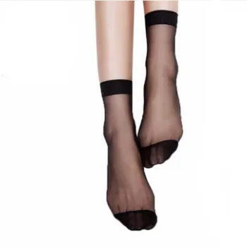 

High Quality Velvet Socks Female Socks Summer Breathable Elastic Women Thin Silk Transparent 10 Pairs Ankle Sox Women's Socks