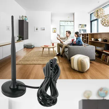 

Mini Indoor TV 8dbi Sucker Antenna Support DVB-T ISDBT ATSC Terrestrial TV Receiver For Digital TV Free Watch TV Program