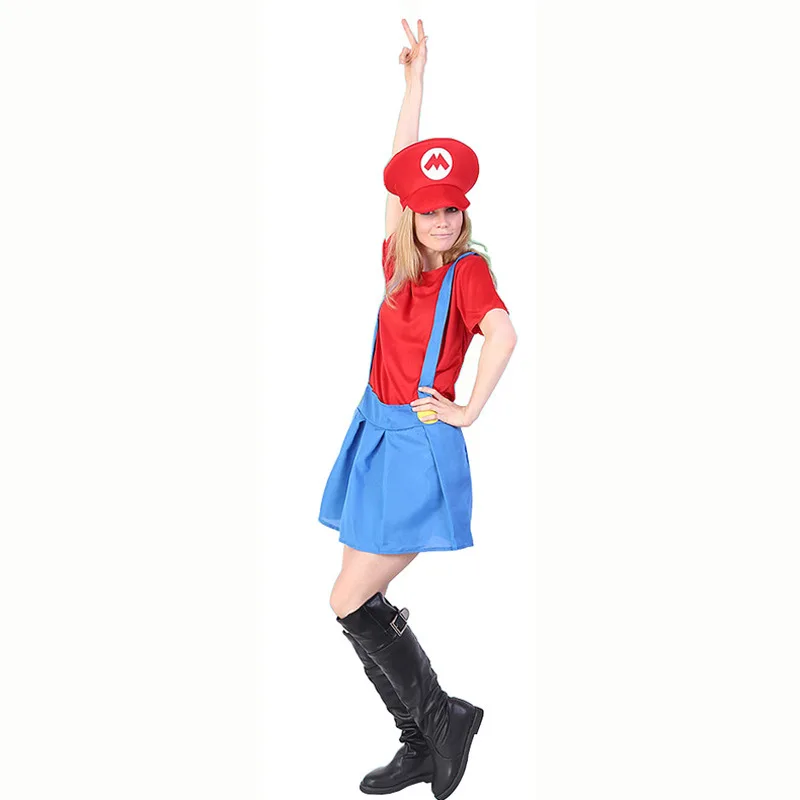 Одежда на Хэллоуин, шар для макияжа, одежда для выступлений, одежда Mario, одежда Mary, одежда Луи, женская одежда Mary