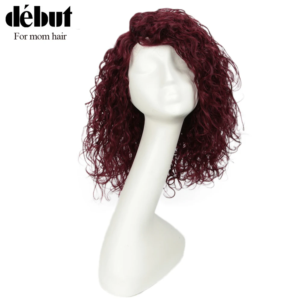 

Debut Human Hair Wigs Curly Short Human Hair Wigs for Black Women 100% Remy Brazilian Hair Wigs U Part Lace Wigs Red Cheap Wigs