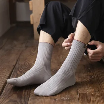 

KingDeng Keep Warm Winter Man Socks Cotton High Quality Mid Tube Harajuku Art Sheer Sock Luxury Men Designer Socks Streetwear 1