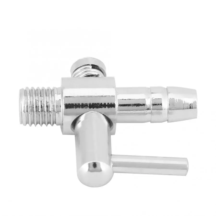 New 5Pcs Stainless Steel Air Tube Distributor Oxygen Pump Control Valve Single-head Threaded Valves for Fish Tank Aquarium Tools