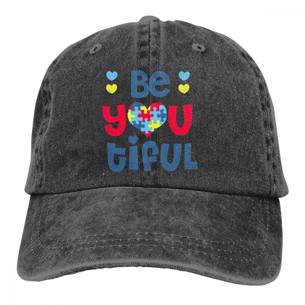 Be You Tiful Casquette натуральный унисекс Мужские Женские джинсовые бейсболка с ремешком кепки Регулируемый Гольф папа шляпа