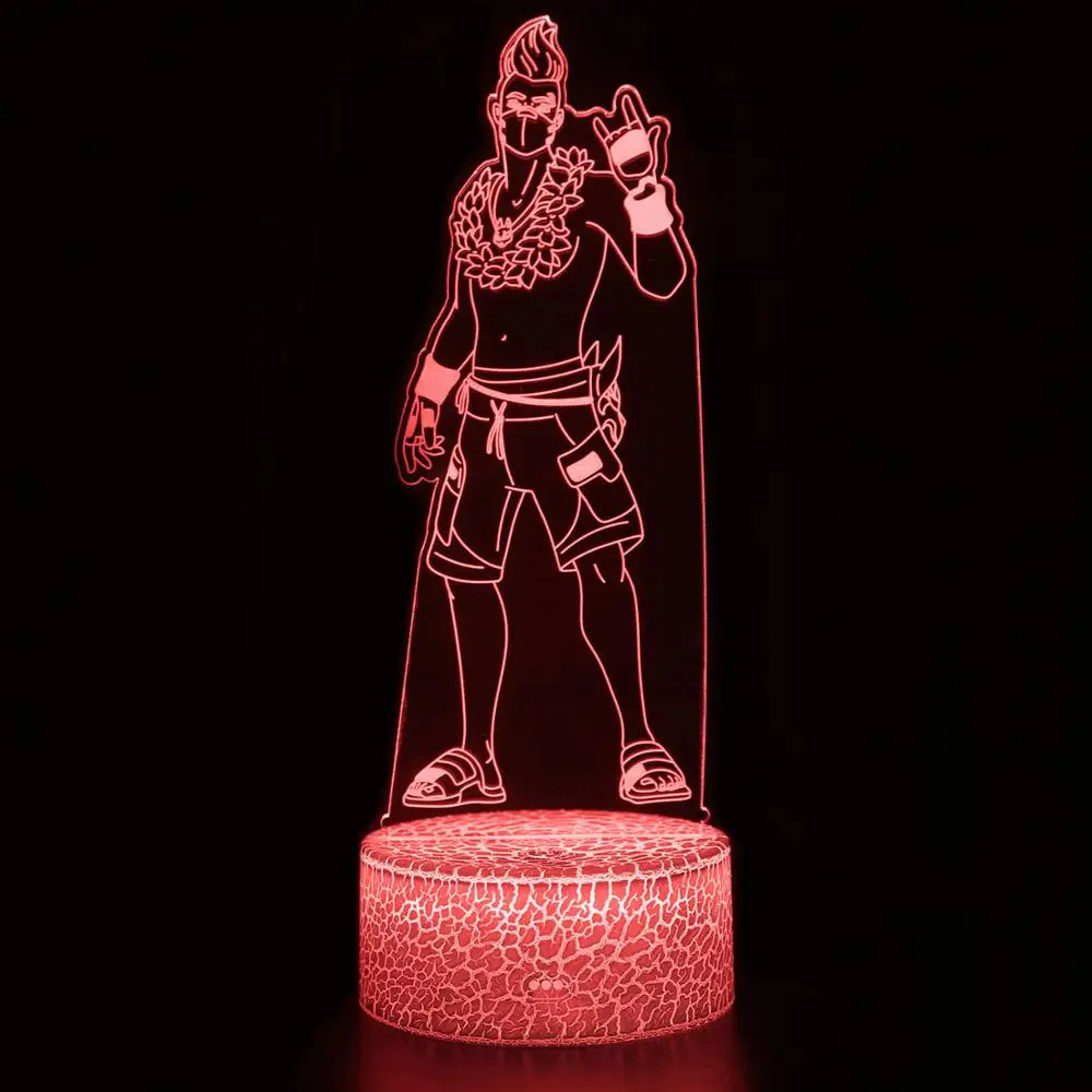 MY-1140 Fortress ночной Сезон 8 Ikonik кожа модель 3D иллюзия Лампа битва Royale украшения ночные огни Ikonik фигурка настольные лампы - Испускаемый цвет: MY-1140