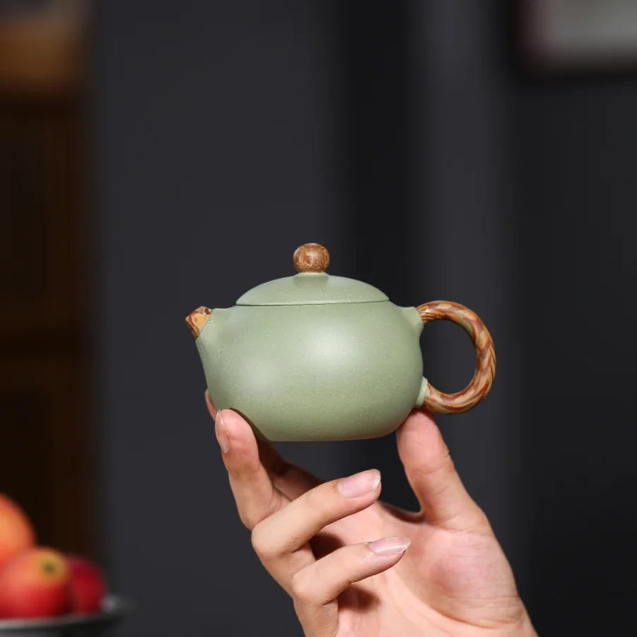 220CC Yixing фиолетовые глиняные чайные горшки ручной работы Xishi чайный горшок сырая