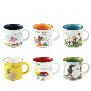 

Japan Import Coffee Mug Cartoon Family Underglaze Color Ceramic Mugs Milk Afternoon Teacup Breakfast Tumbler Japan Minoyaki Cup
