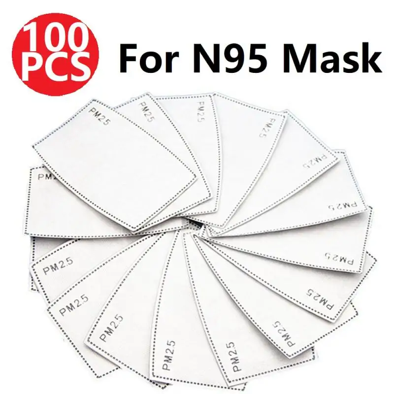 

50/100pcs PM2.5 Filter Paper Anti Haze Mouth Mask Anti Dust Mask Filter Paper Health Care Available For N95 KF94 FFp3 FPP3 Masks