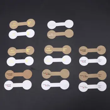 

100Pcs Handmade Thank You Paper Stickers 14K S925 Jewelry Price Display Stickers