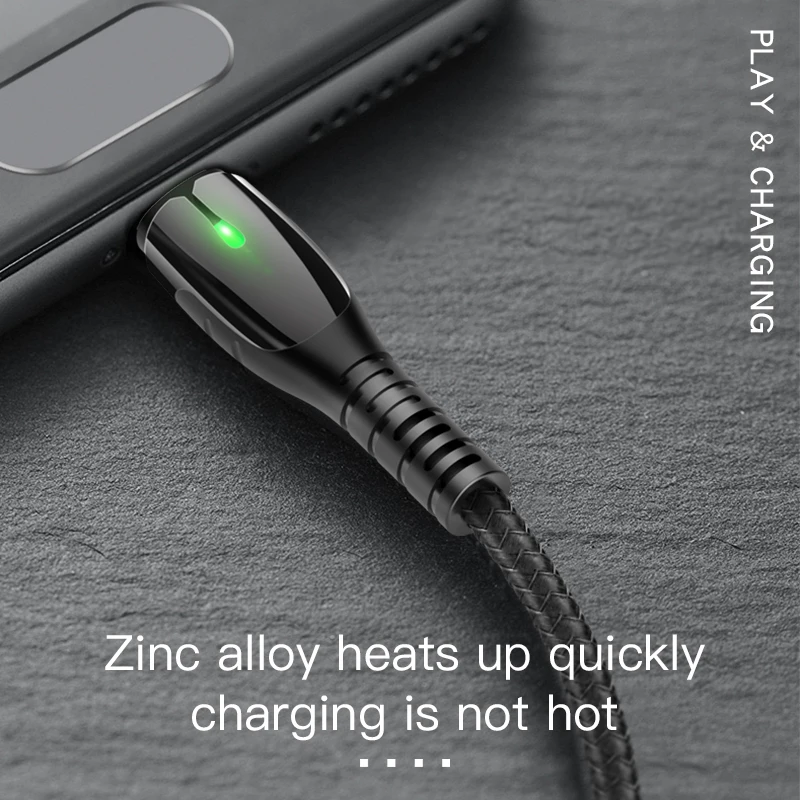 Yesido 2.4A светодиодное освещение Micro USB кабель для huawei mate samsung Xiaomi LG быстрое зарядное устройство Android Дата-кабель USB телефонный шнур