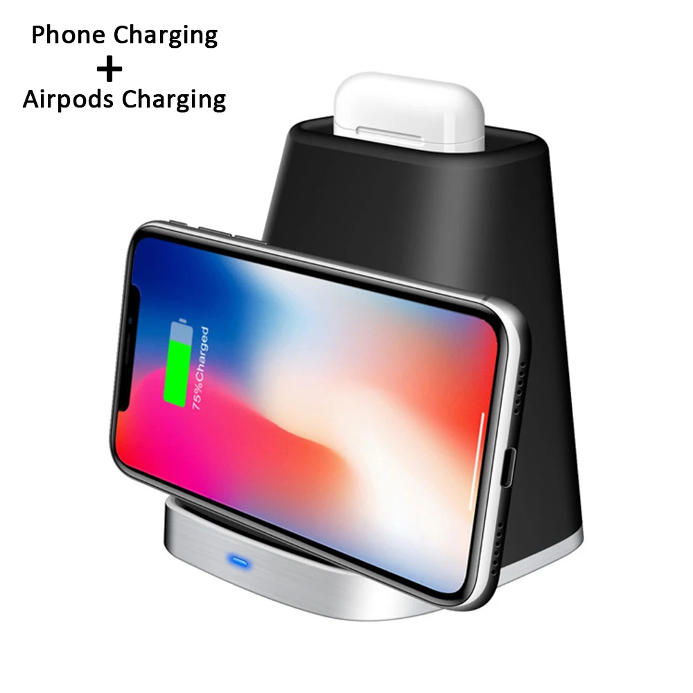 

QI 3 In1 10w Wireless Fast Charging for Apple Airpods Samsung Xiaomi IPhone Huawei Phone Charger Dock Stand Station Holder