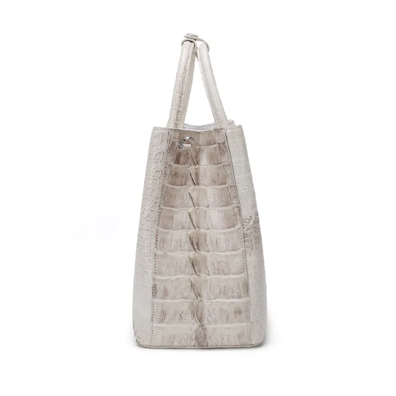 McParko роскошные белые сумочки женские сумки-шоперы из натуральной крокодиловой кожи сумка на плечо для женщин элегантная женская сумка Белая