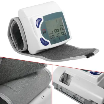 

Health Care Automatic Digital LCD Wrist Blood Pressure Monitor For Measuring Heart Beat And Pulse Rate DIA SYS Tonometer