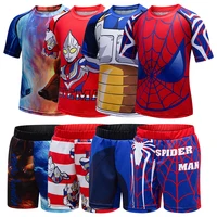 Kids Sportswear MMA BJJ Rashguard Jiu Jusit Boxing Muay Thai Jersey Shirt Shorts Sport Suit Running Set Children Boys Sportsuits 1