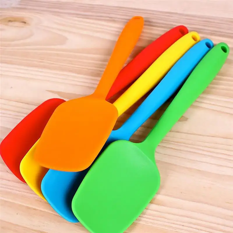 Silicone Baking Scraper Cake Spatula Cream Butter Mixing Batter Scraper Brush Butter Mixer Cake Brushes Baking Tool Kitchenware