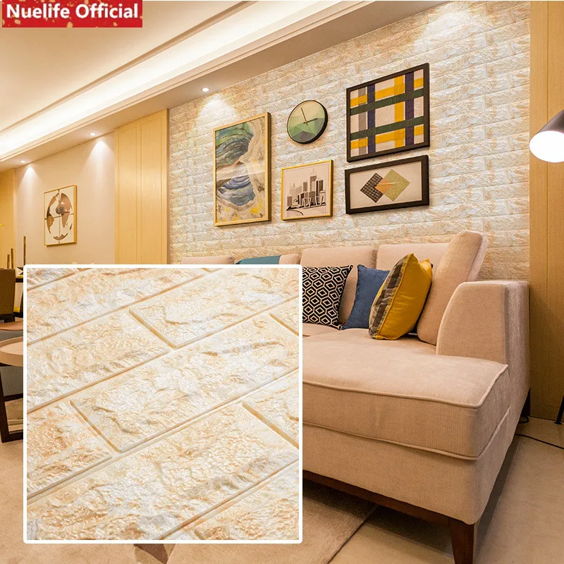 

3d brick pattern foam wall stickers kindergarten living room TV background waterproof anti-collision self-adhesive wallpaper