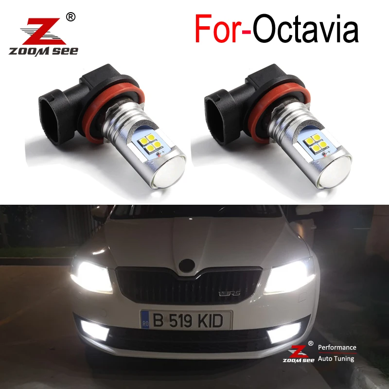 Auxito 2x H8 H11 Led Canbus 9006 Hb4 Hb3 Led Fog Lights For Skoda Kodiaq  Superb Rapid Octavia A7 A5 1 2 3 Fabia Yeti Kamiq Karoq - Fog Light Bulbs -  AliExpress