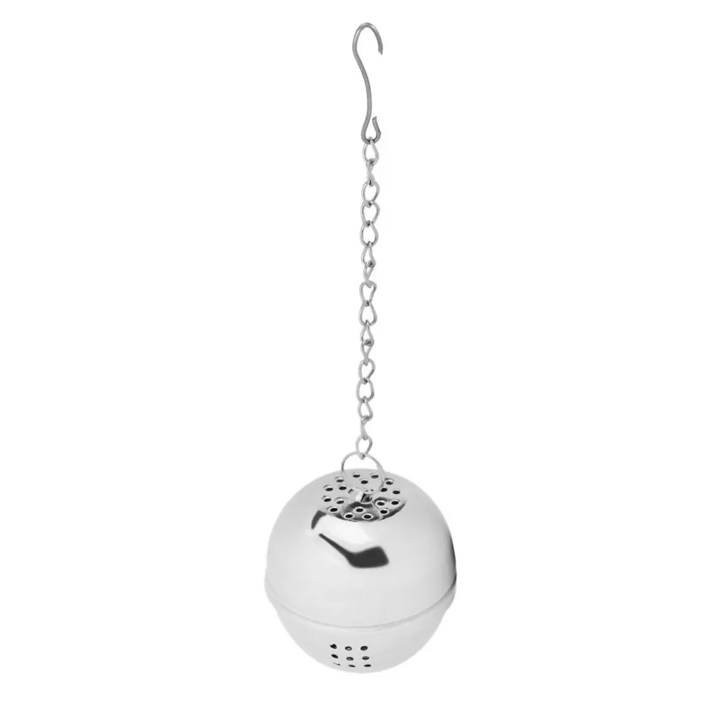duolvqi 1pcs Spice Egg Shaped Silver Stainless Steel seasoning Ball teakettles Strainer Tea filter Locking
