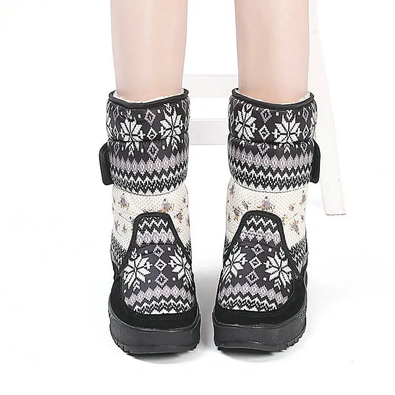 Women winter boots Lady warm shoes snow boot Non-slip plus size 35- 41 women shoes snow boots