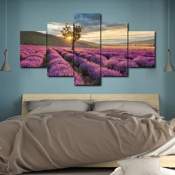 

Laeacco Sunrise Garden Canvas Painting Calligraphy Poster Prints Modern Home Decoration Wall Art Picture for Living Room Bedroom