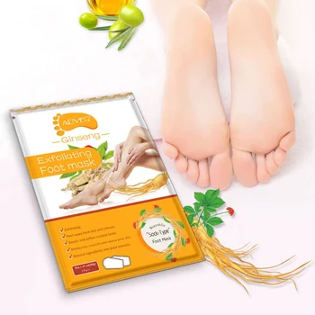 

ALIVER Ginseng Foot Mask Moisturizing Anti-peeling Remove Dead Skin Odor Anti-drying Feet Mask