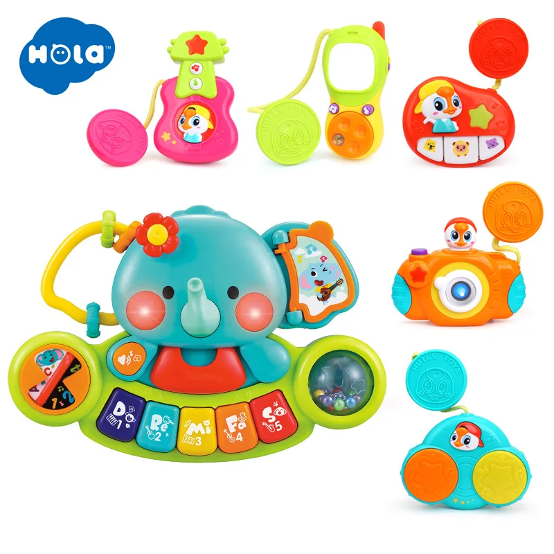 

HOLA 3135&3111 Multifunctional Electronic Organ With Animal Sound And Baby Carriage Stroller Bar Musical Toy