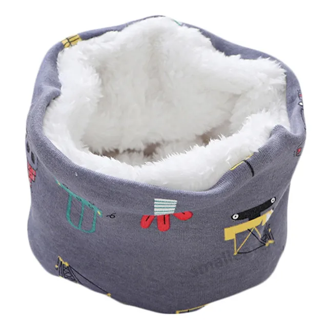 New Autumn Winter Children's Cotton Scarf Cartoon Kids Mufflers Outdoor Windproof Baby Warm Scarf Boys Collar Girls Neckerchief thick 2