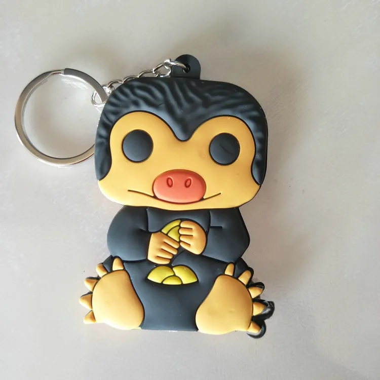 Harri Potter Q Version Keyring Hermione Ron Dobby Voldemort Keychain Soft PVC Pendant Key Chain Action Figure Toys - Color: 30