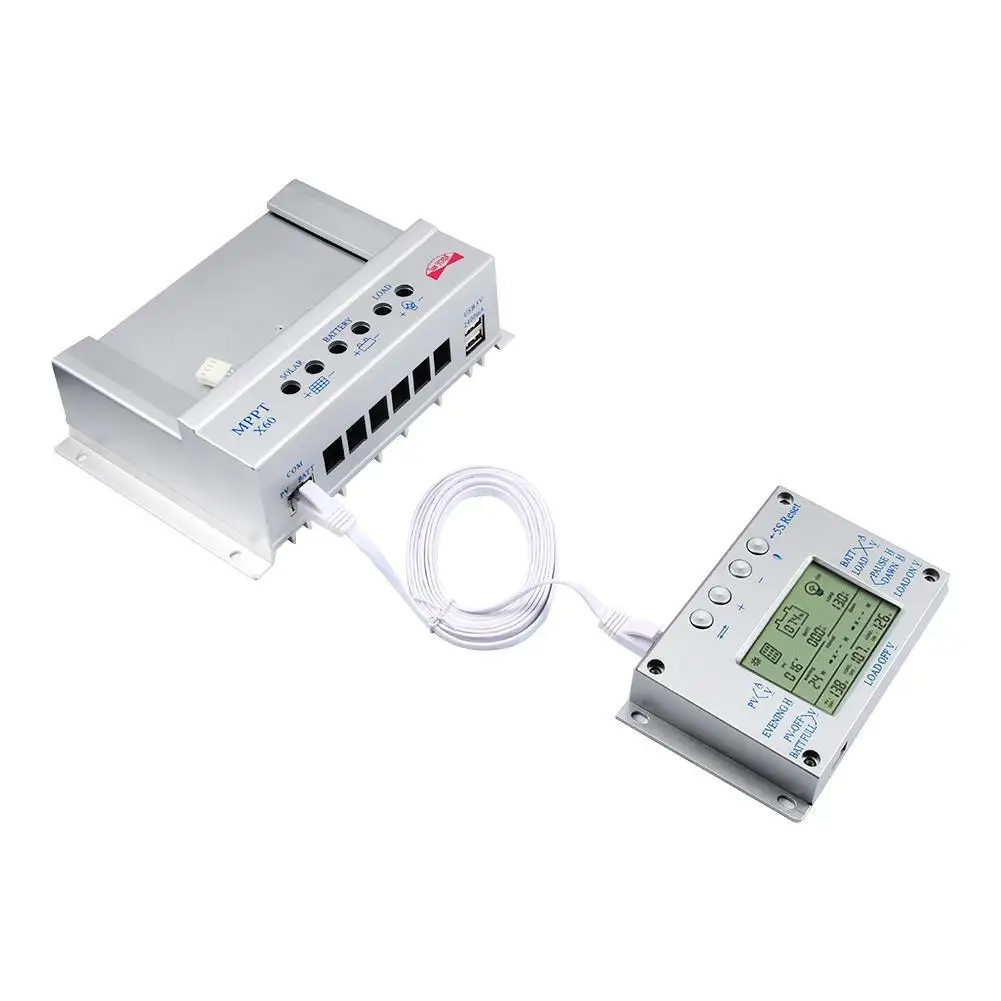 Lcd 60/80A регулятор MPPT солнечной панели Контроллер заряда 12 В/24 В автоматический переключатель солнечной панели MPPT Солнечный контроллер