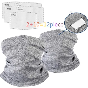 

Multi Functional Scarf For Women Men Outdoor Sport Hiking Scarves Cycling Windproof UV Protection Face Mask With PM2.5 Mask Pad