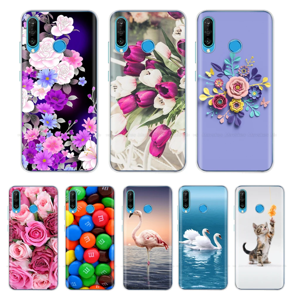 Чехол для Huawei P30 Lite бампер силиконовый мягкий чехол из ТПУ телефона задняя крышка