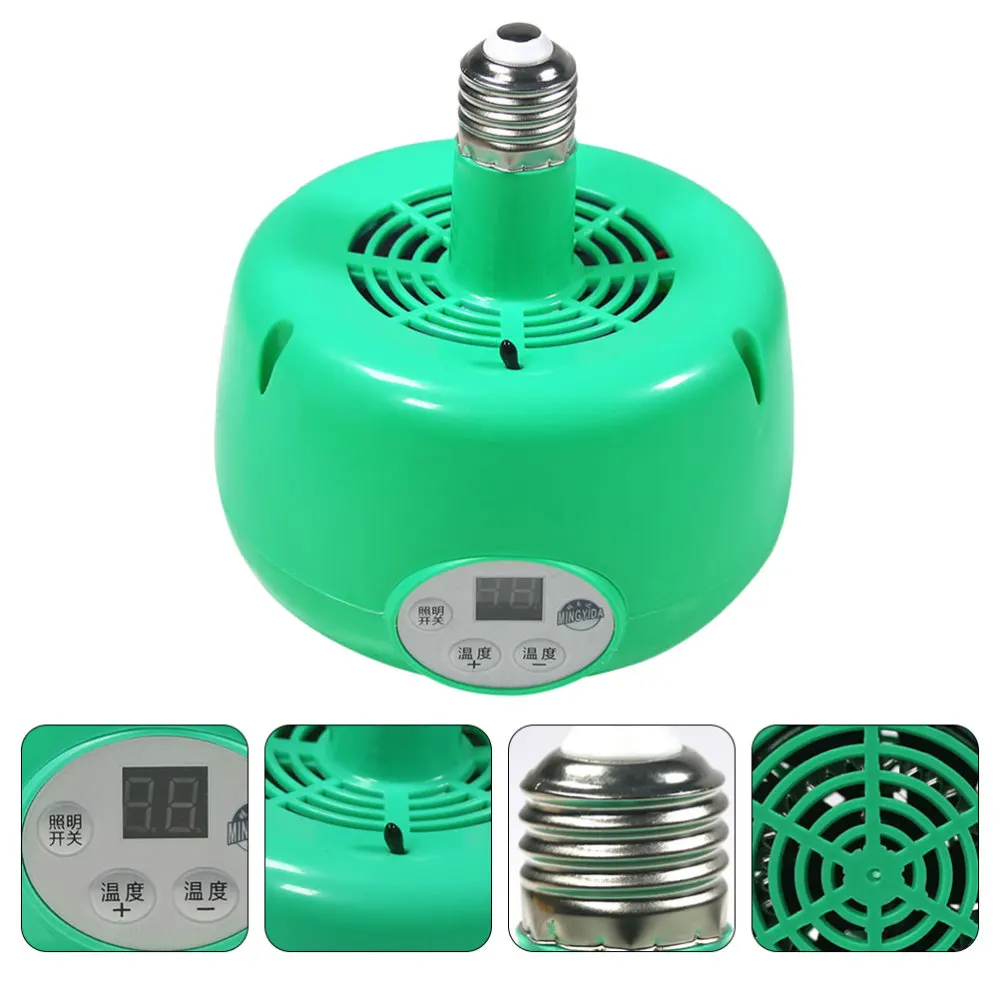 Lámpara de calefacción para cría de pollos, ventilador calefactor, emisor de calor ligero, 1 unidad (verde)